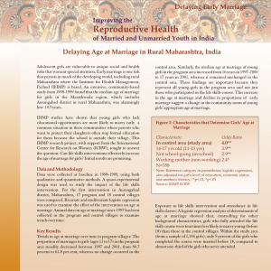 Delaying Age at Marriage in Rural Maharashtra, India