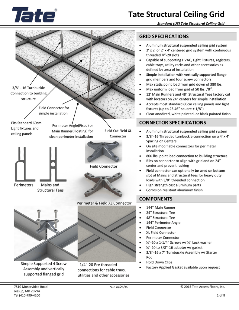 Tate Structural Ceiling Grid