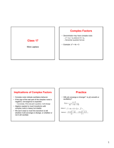 Class 17 Complex Factors Practice