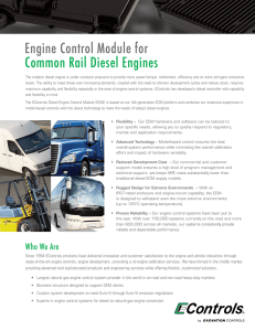 Engine Control Module for Common Rail Diesel Engines