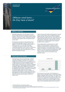 Offshore wind farms – Do they have a future?