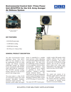 Environmental Control Unit / Prime Power Unit (ECU/PPU) for the