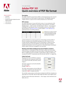 Adobe PDF101 Quick overview of PDF file format.indd