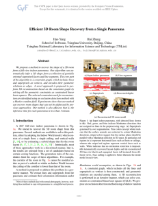Efficient 3D Room Shape Recovery From a Single Panorama