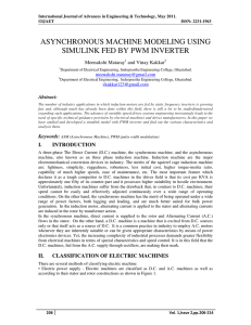 asynchronous machine modeling using simulink fed by pwm