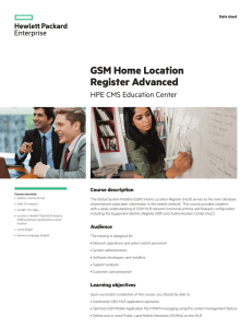 GSM Home Location Register Advanced