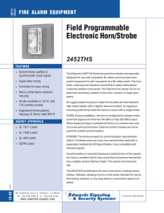 Field Programmable Electronic Horn/Strobe
