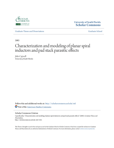 Characterization and modeling of planar spiral inductors and pad