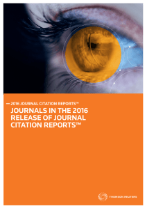 journals in the 2016 release of journal citation