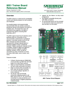 8051 Trainer Board Reference Manual