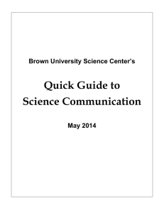 Quick Guide to Science Communication