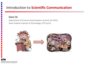 Introduction to Scientific Communication