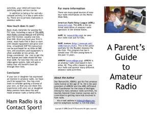 A Parent`s Guide to Amateur Radio
