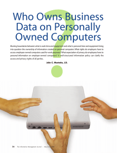 Who Owns Business Data on Personally Owned Computers