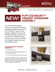 pupi® eze-mount™ tangent crossarm assembly new!