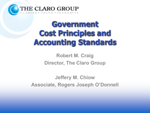Government Cost Principles and Accounting Standards
