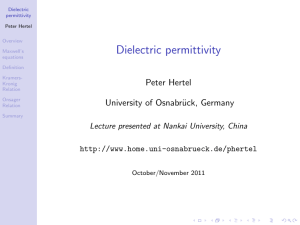 Dielectric permittivity