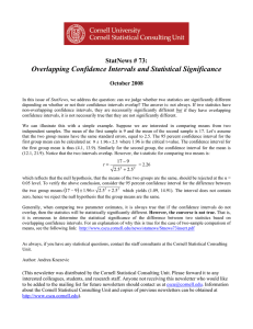 Overlapping Confidence Interval and Statistical Significance