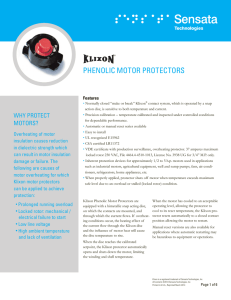 phenolic motor protectors
