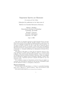 Suspension Spectra are Harmonic - Mathematics