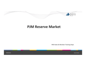 PJM Reserve Market
