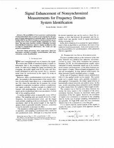 Signal enhancement of nonsynchronized measurements for