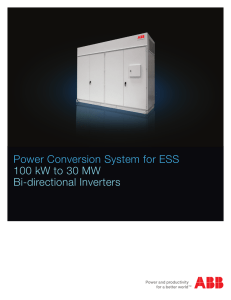 Power Conversion System for ESS 100 kW to 30 MW Bi