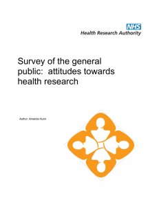 Survey of the general public: attitudes towards health research