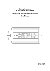 Battery Protector (Low Voltage Disconnect) User Manual