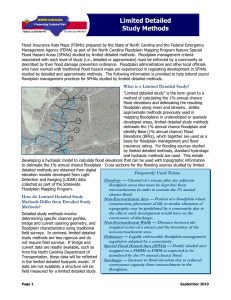 Limited Detailed Study Methods - North Carolina Floodplain