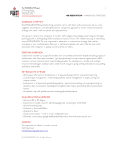 job description - The PARAGRAPH Project