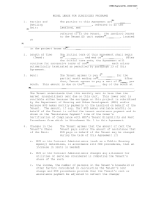 model lease for subsidized programs