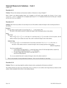 Selected Homework Solutions – Unit 2