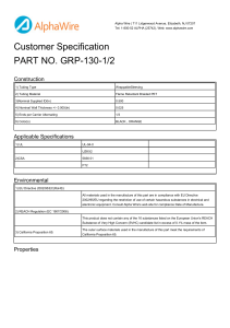 Customer Specification PART NO. GRP-130-1/2