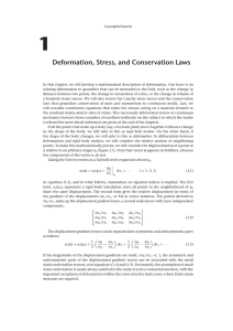 Deformation, Stress, and Conservation Laws