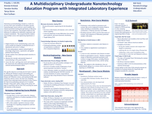 NSF NUE: Nanotechnology Undergraduate Education Priscilla J