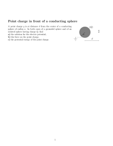 Point charge in front of a conducting sphere