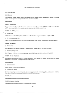 API Specification 6A / IS0 10423 10.4 Ring gaskets 10.4.1 General