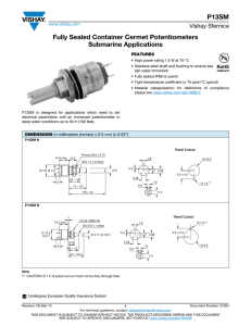Fully Sealed Container Cermet Potentiometers Datasheet