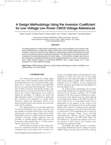 A Design Methodology Using the Inversion Coefficient for