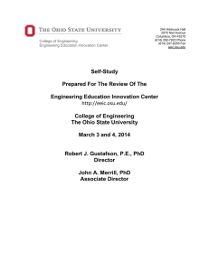 Self-Study Prepared For The Review Of The Engineering Education