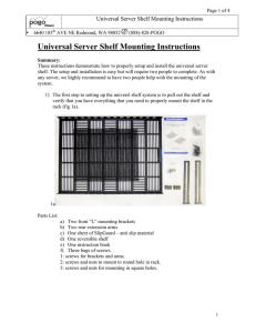 Universal Server Shelf Mounting Instructions