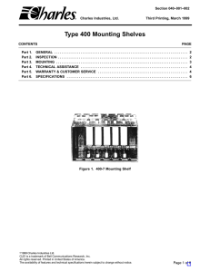 Type 400 Mounting Shelves