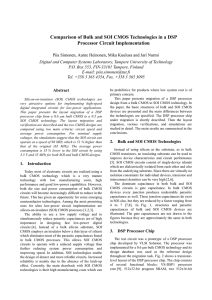 Comparison of Bulk and SOI CMOS Technologies in a DSP