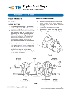 Triplex Duct Plugs Installation Instructions (TECP