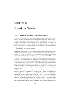 Chapter 12, Random Walks