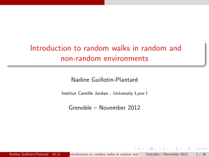 Introduction to random walks in random and non
