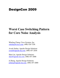 Worst Case Switching Pattern for Core Noise