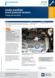 Intake manifold/ boost pressure sensors