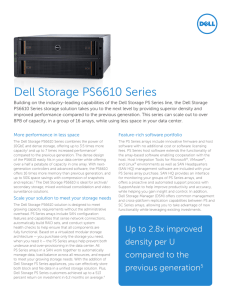 Dell Storage PS6610 Series Spec Sheet